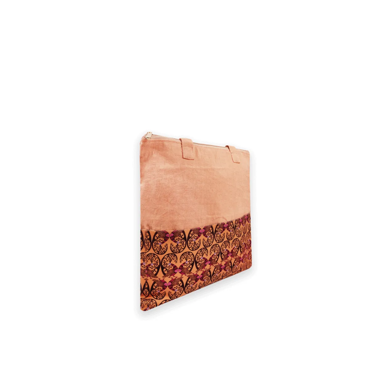 Gond Tote Bag- Peach Peacock