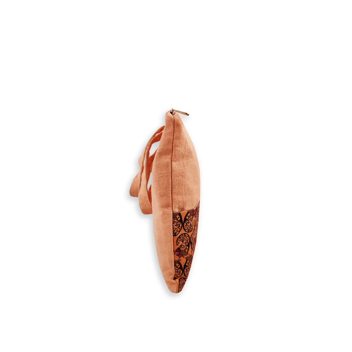 Gond Tote Bag- Peach Peacock