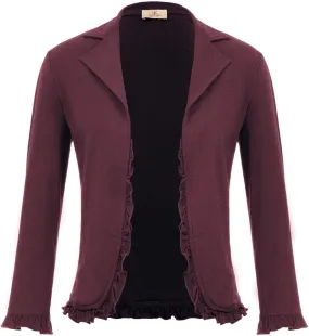 GRACE KARIN Women Business Casual Cropped Blazer Jacket Open Front Cotton Cardigan