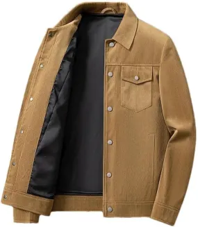 Hgvcfcv Men Business Jacket Corduroy Slim Fit Hombre Solid Color Casual Jackets