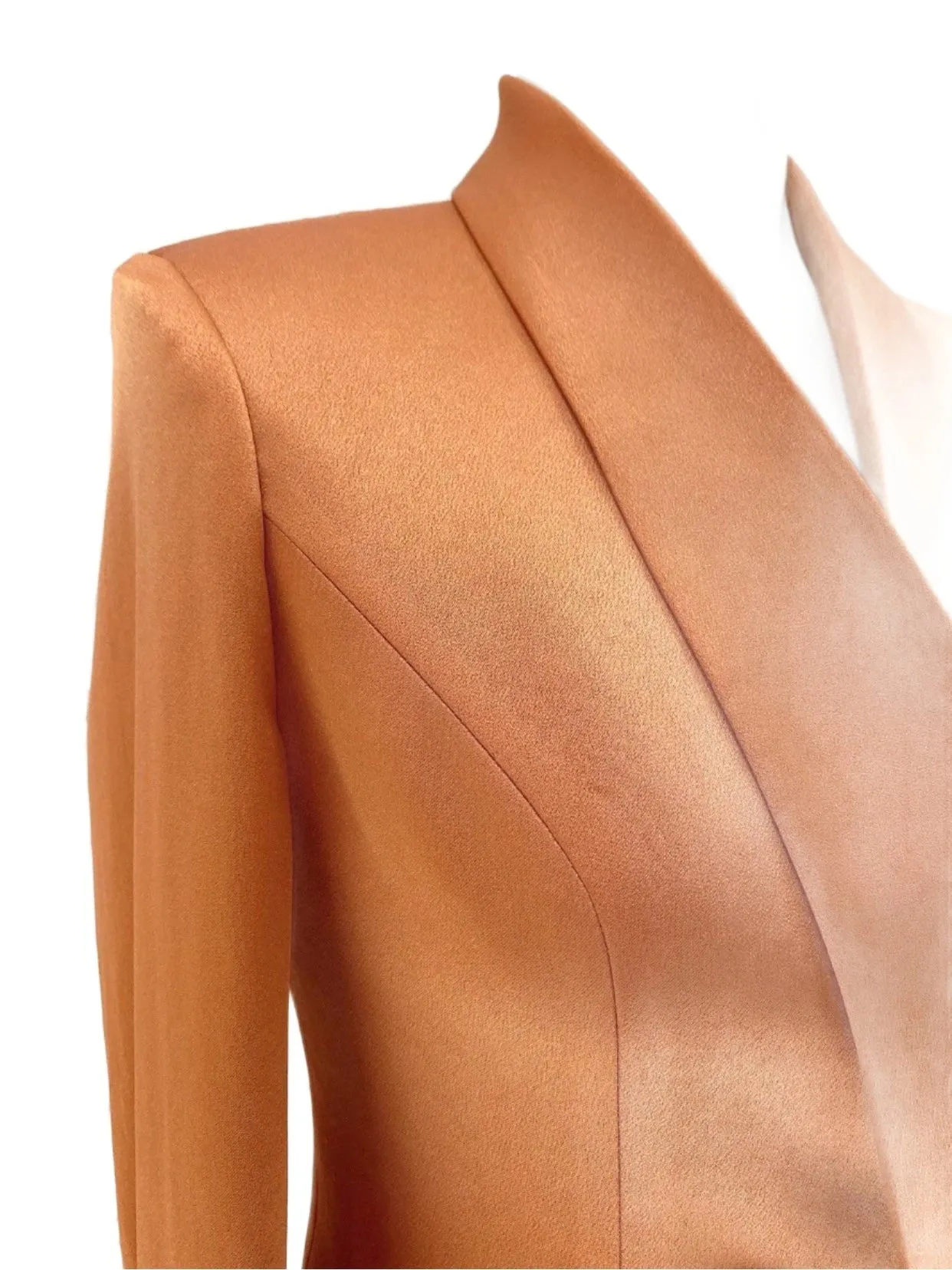High-End fine Silk Satin Two-Piece Pant Suit