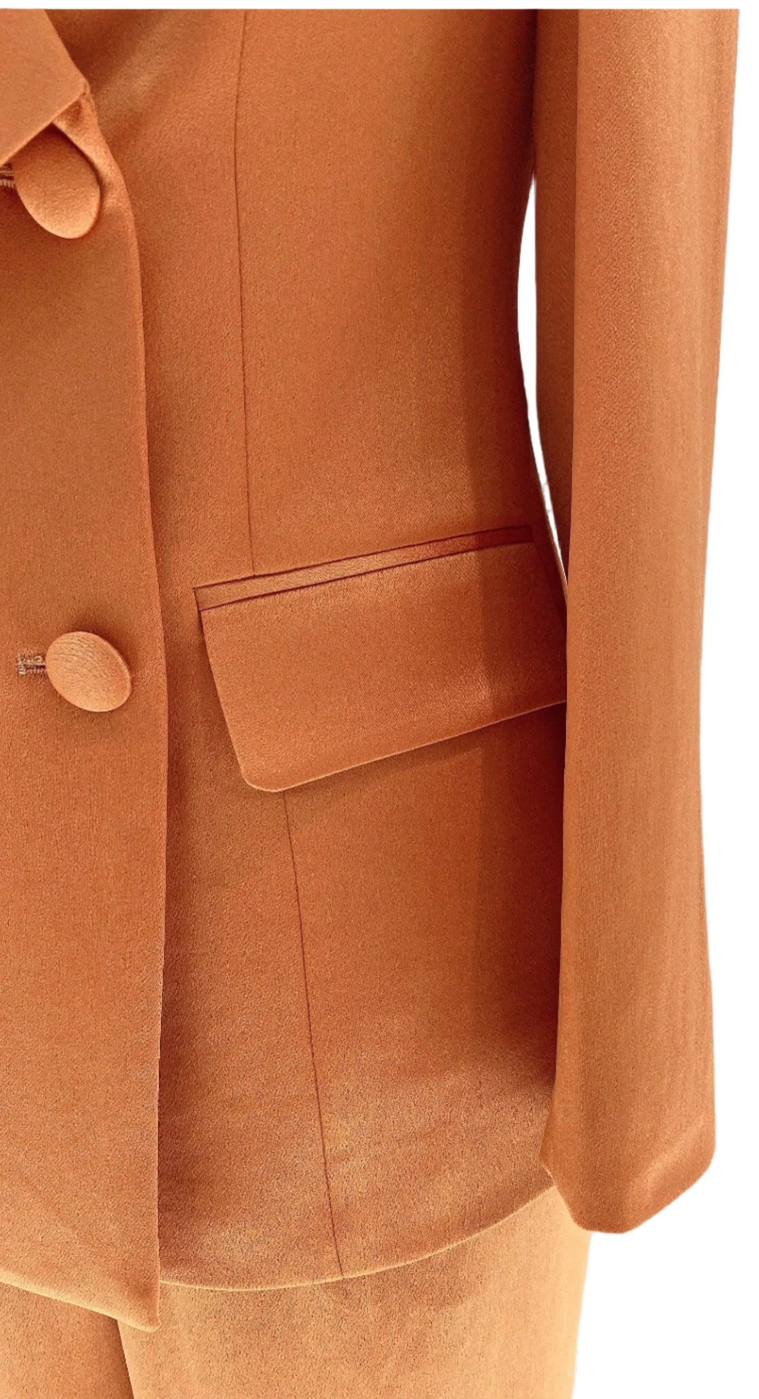 High-End fine Silk Satin Two-Piece Pant Suit