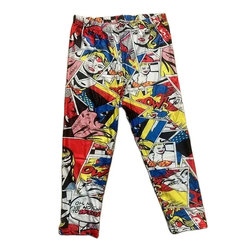 High Waisted Floral Fitness Leggings Women Capris Printing