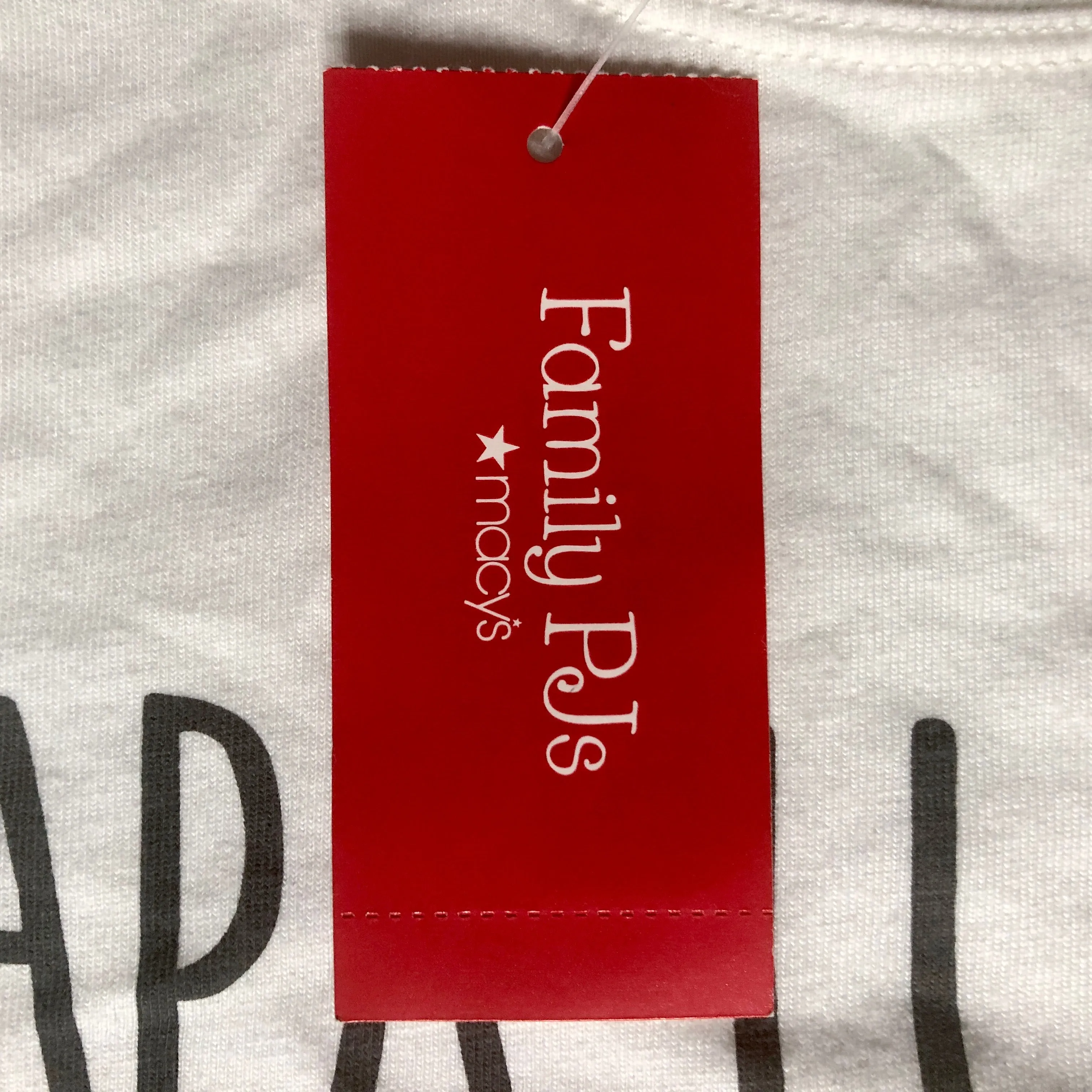 Holiday Family PJs White and Grey Buffalo Check 2 Piece Set - Size Small