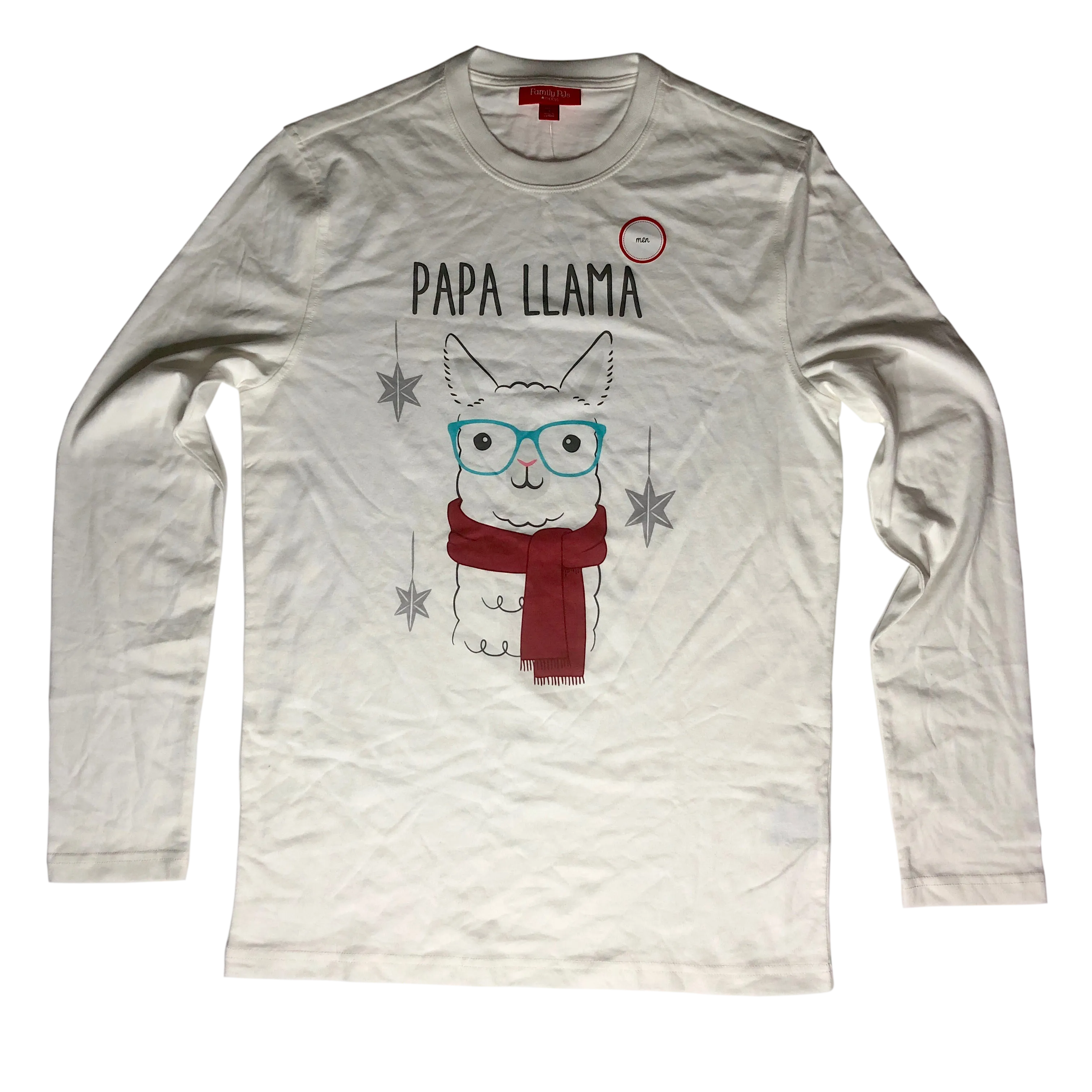 Holiday Family PJs White and Grey Buffalo Check 2 Piece Set - Size Small