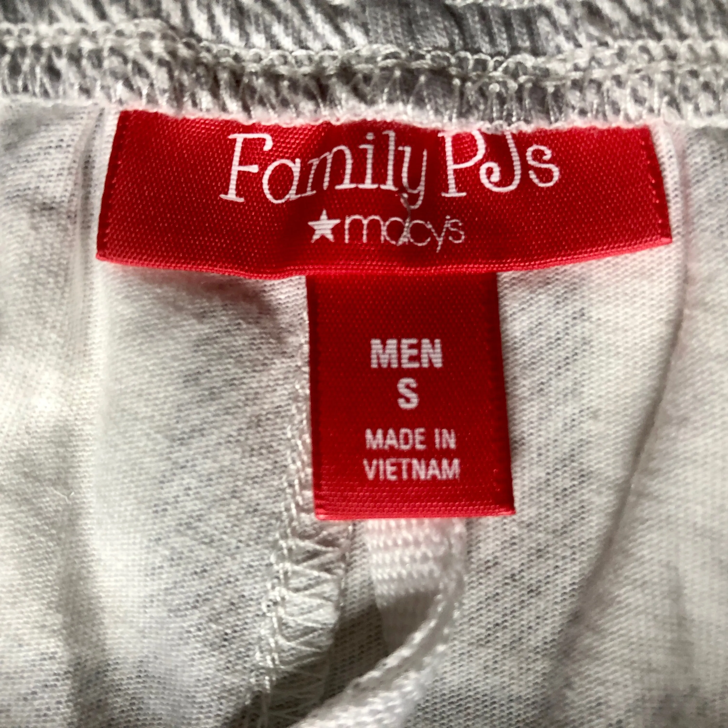 Holiday Family PJs White and Grey Buffalo Check 2 Piece Set - Size Small