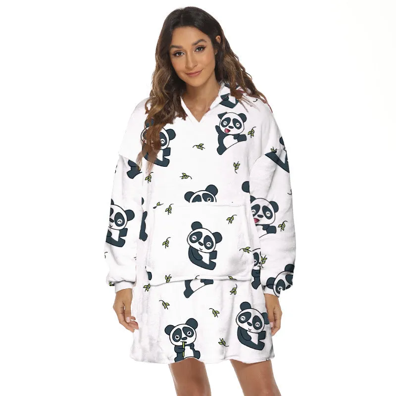 Hoodies Blankets Hoodie Pajamas Homewear Lazy Blanket