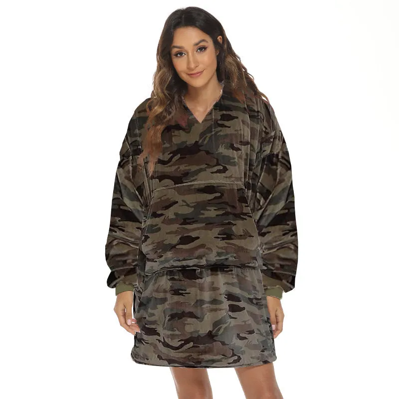 Hoodies Blankets Hoodie Pajamas Homewear Lazy Blanket