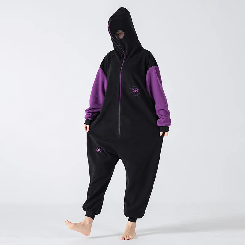 Hoodies Blankets Polar Fleece Cartoon Animal One-Piece Pajamas Couple Pajamas