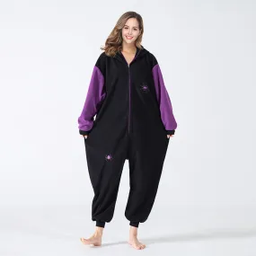 Hoodies Blankets Polar Fleece Cartoon Animal One-Piece Pajamas Couple Pajamas