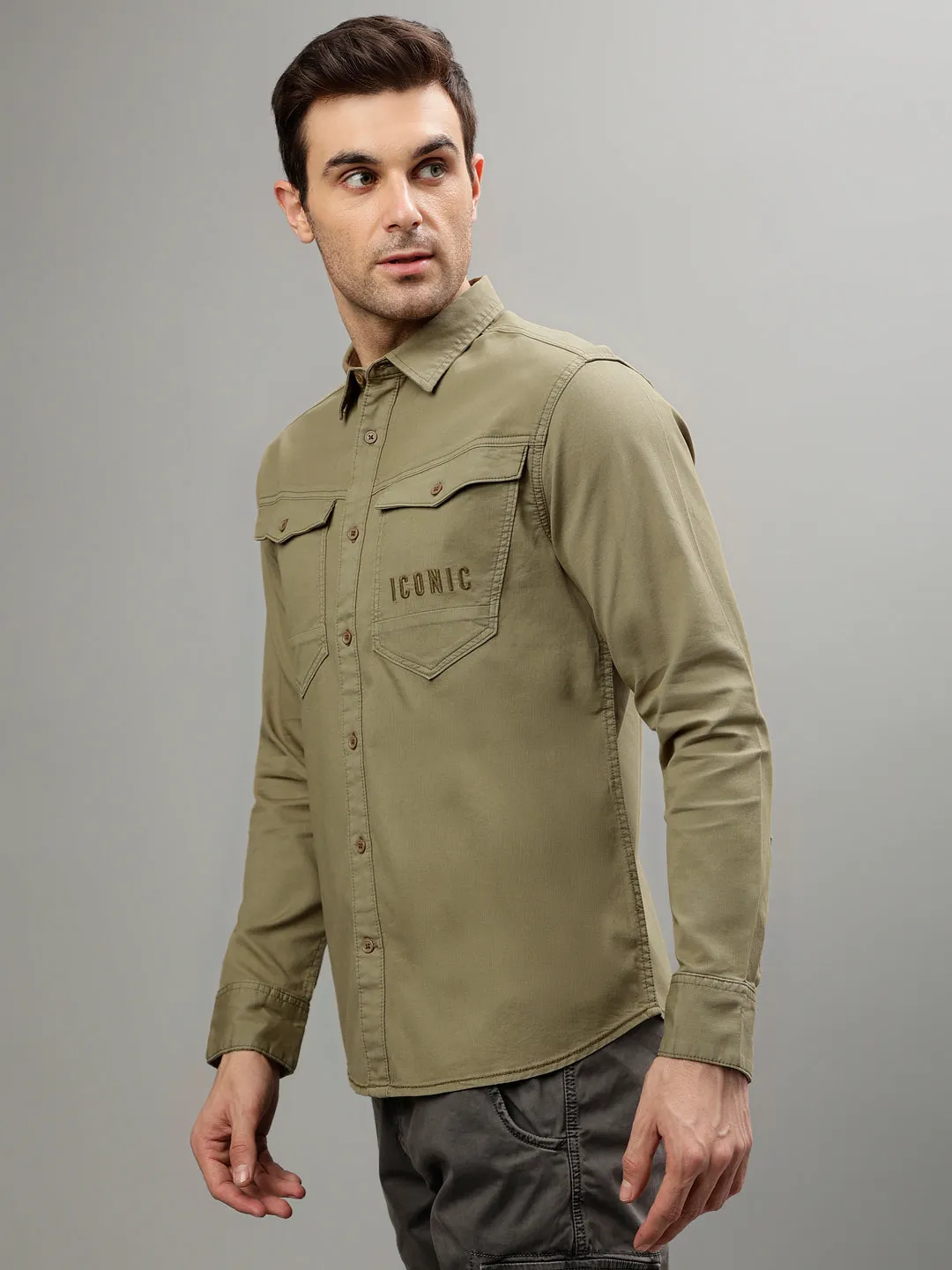 Iconic Brown Fashion Regular fit Shirts