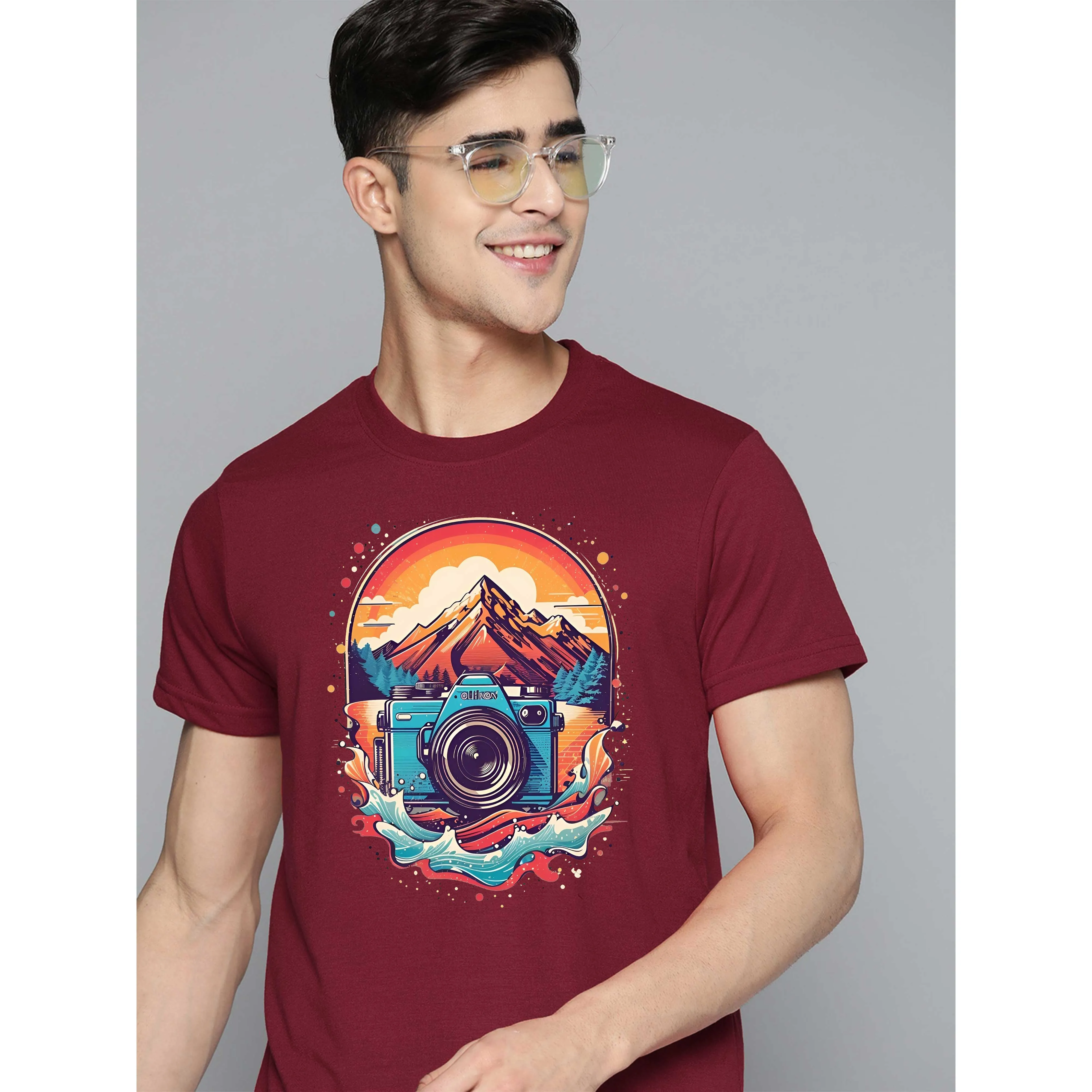 Jupiter Mountain Explorer Cotton Graphic Tee For Men
