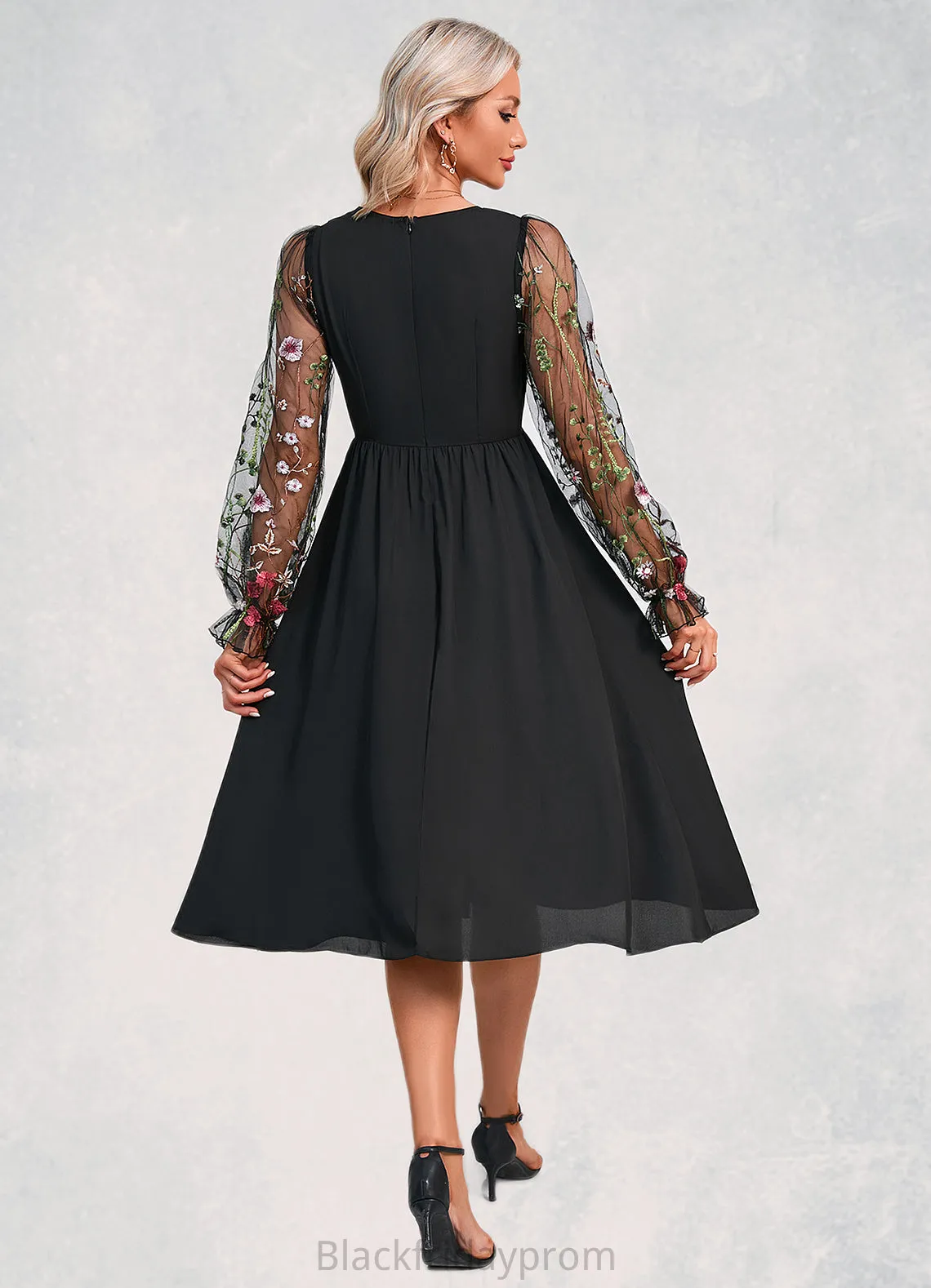 Justice V-Neck Elegant A-line Tulle Dresses BF2P0022396