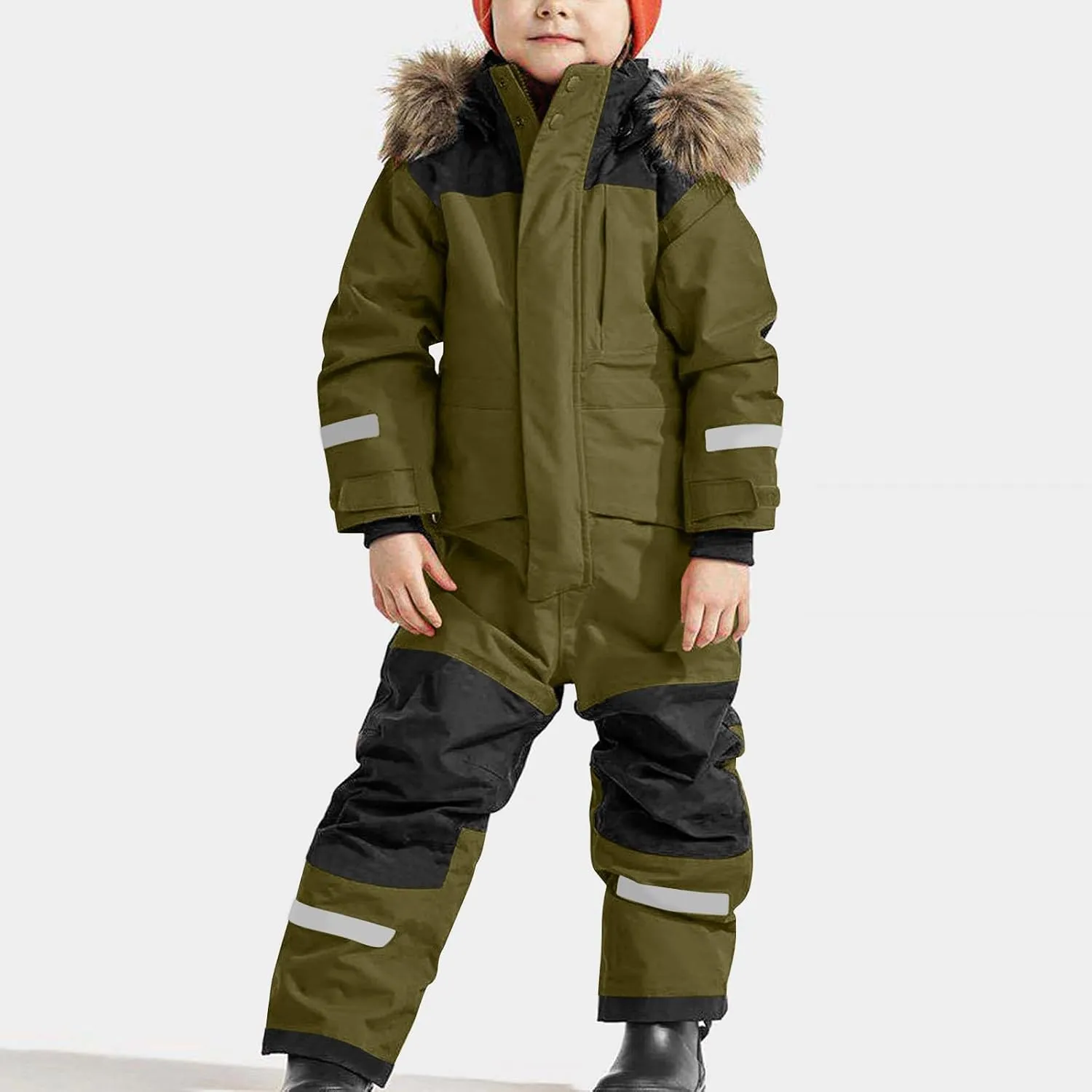 Kids Girls Boys Snow Suits One Piece Snowsuits Winter Warm Outdoor Ski Suits Waterproof Windproof Snowboard Jumpsuits