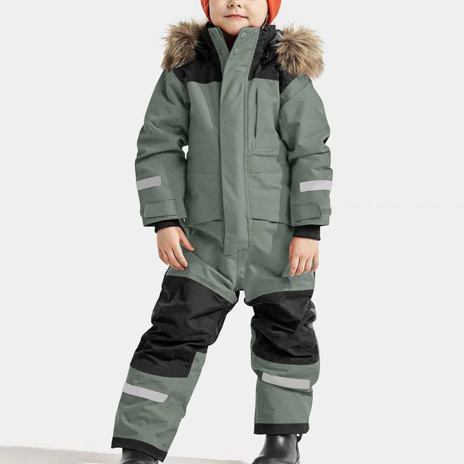 Kids Girls Boys Snow Suits One Piece Snowsuits Winter Warm Outdoor Ski Suits Waterproof Windproof Snowboard Jumpsuits