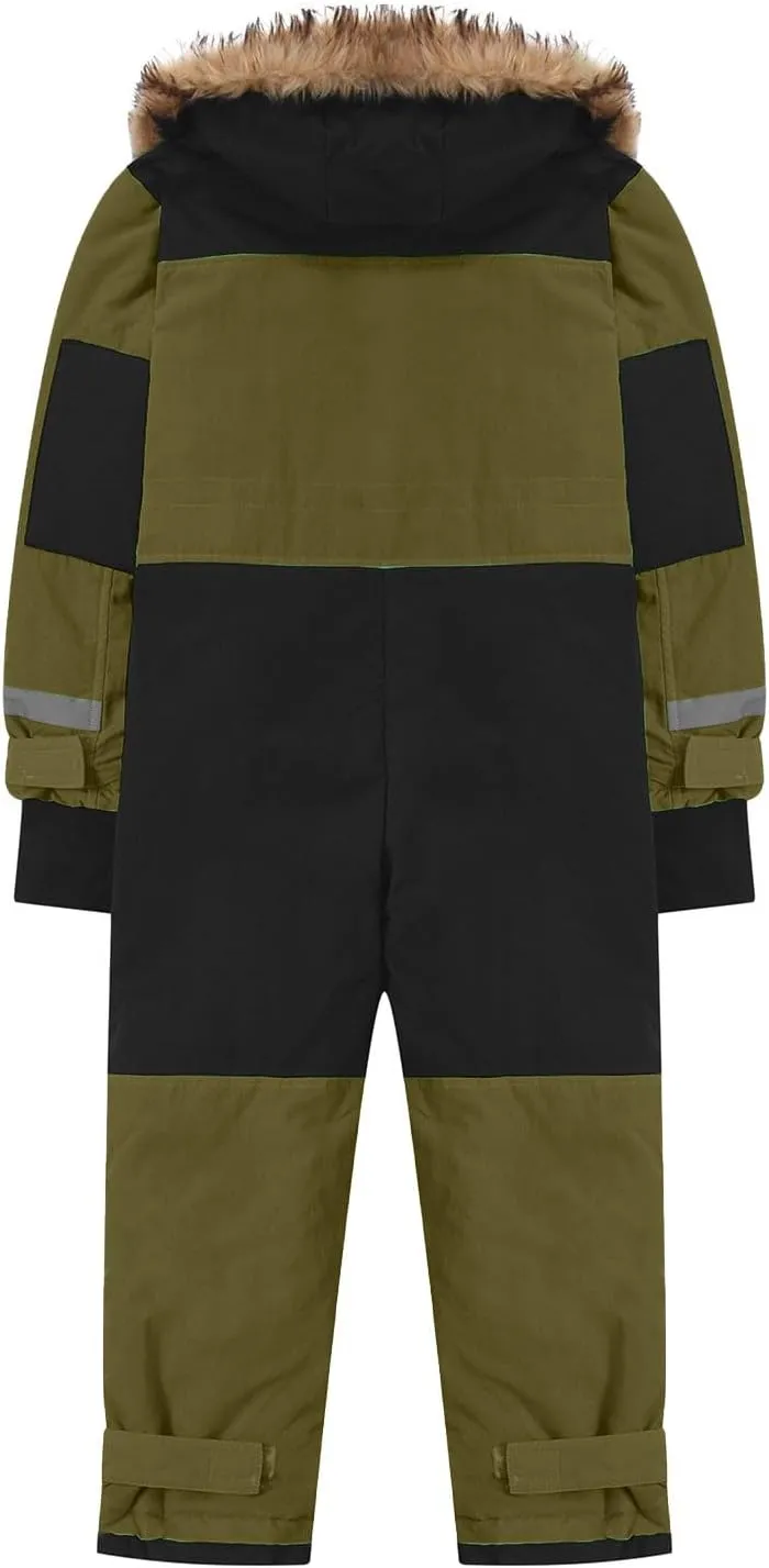 Kids Girls Boys Snow Suits One Piece Snowsuits Winter Warm Outdoor Ski Suits Waterproof Windproof Snowboard Jumpsuits