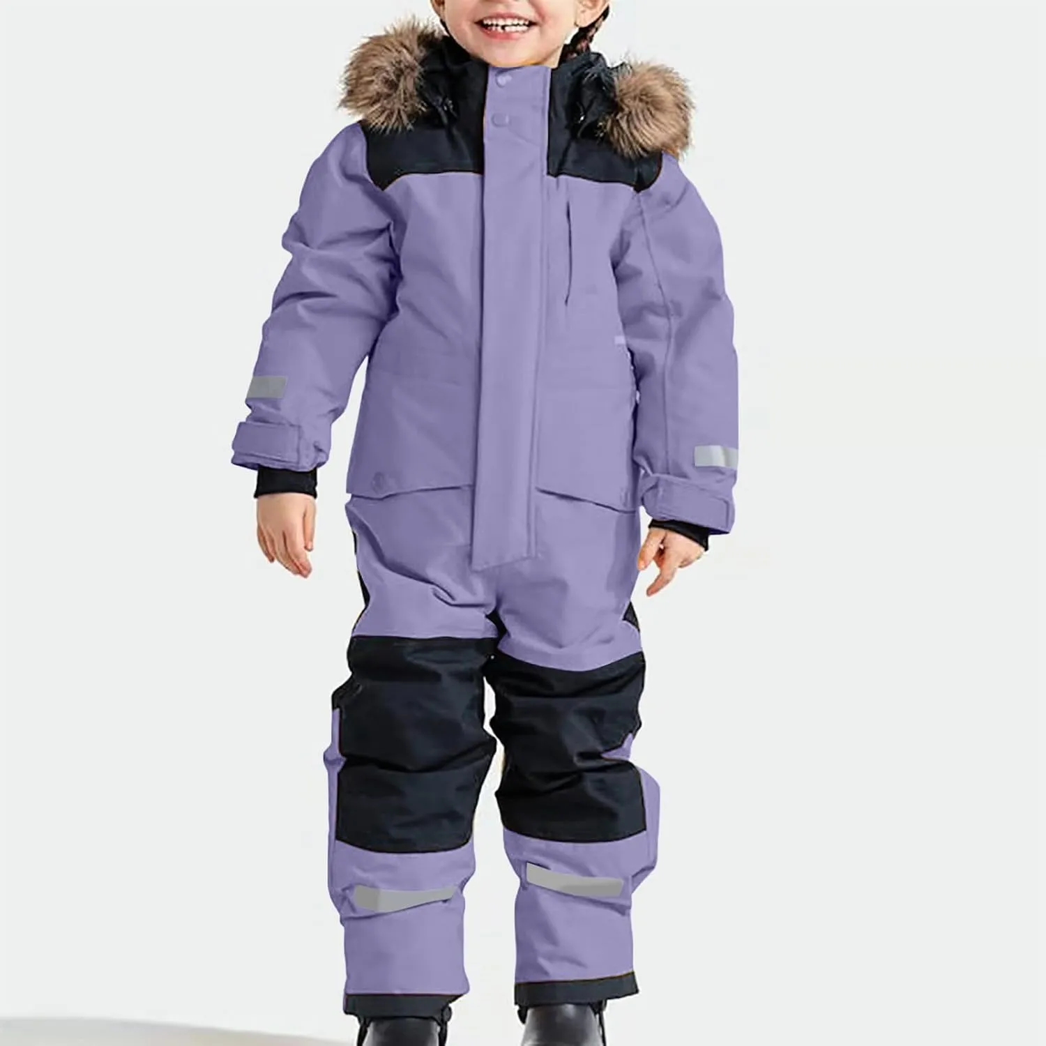 Kids Girls Boys Snow Suits One Piece Snowsuits Winter Warm Outdoor Ski Suits Waterproof Windproof Snowboard Jumpsuits