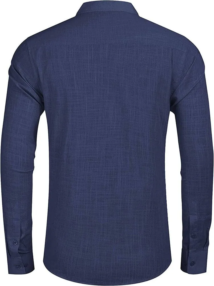 Long-Sleeve Cotton Linen Shirt (US Only)