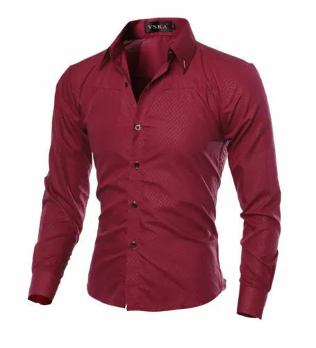 Long Sleeve Slim Fit Dress Shirts