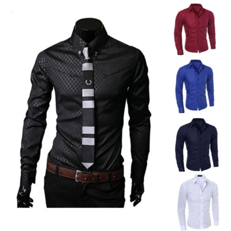 Long Sleeve Slim Fit Dress Shirts