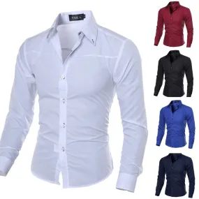 Long Sleeve Slim Fit Dress Shirts