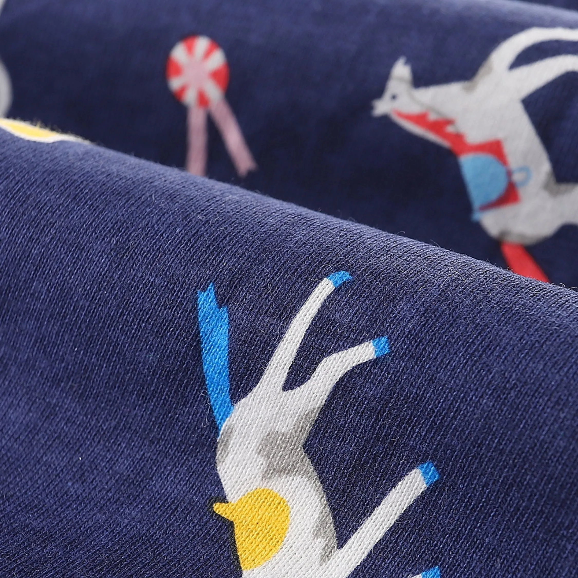 Magical Steed Print Dress        (Blue)