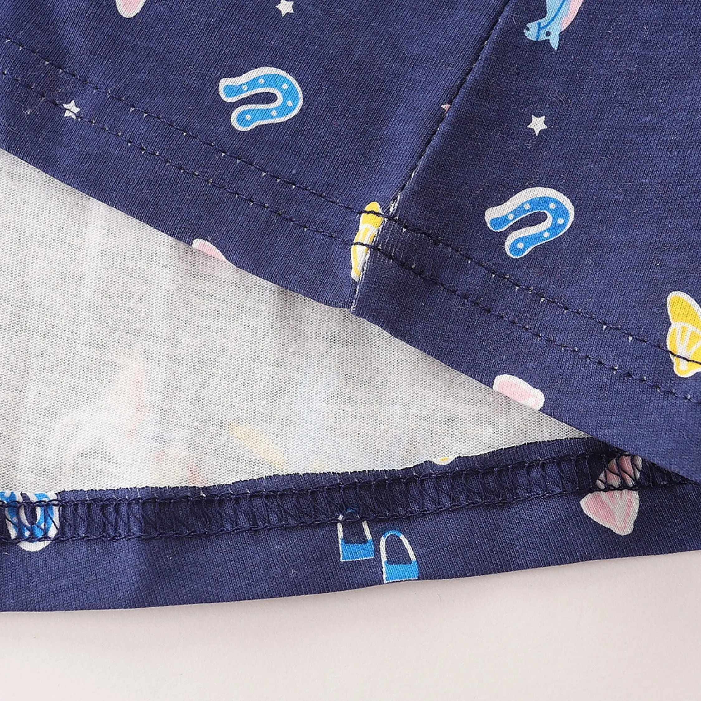 Magical Steed Print Dress        (Blue)