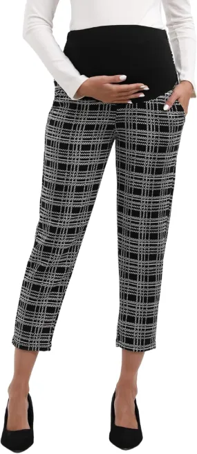 Maternity Pants Comfortable Stretch Over-Bump Women Pregnancy Casual Capris for Work