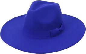 Men & Women Vintage Wide Brim Fedora Hat with Belt Buckle