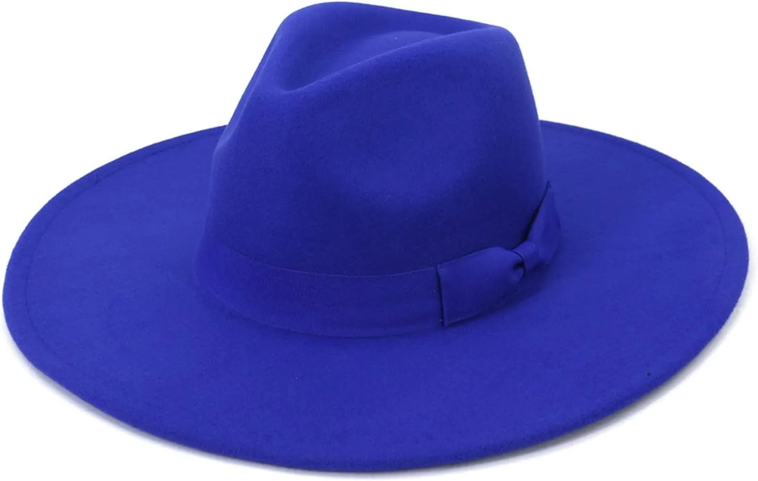 Men & Women Vintage Wide Brim Fedora Hat with Belt Buckle