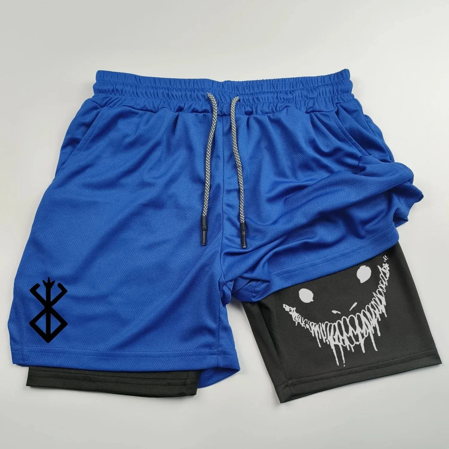 Men's 2-in-1 Quick Dry Running Shorts Fitness Gym