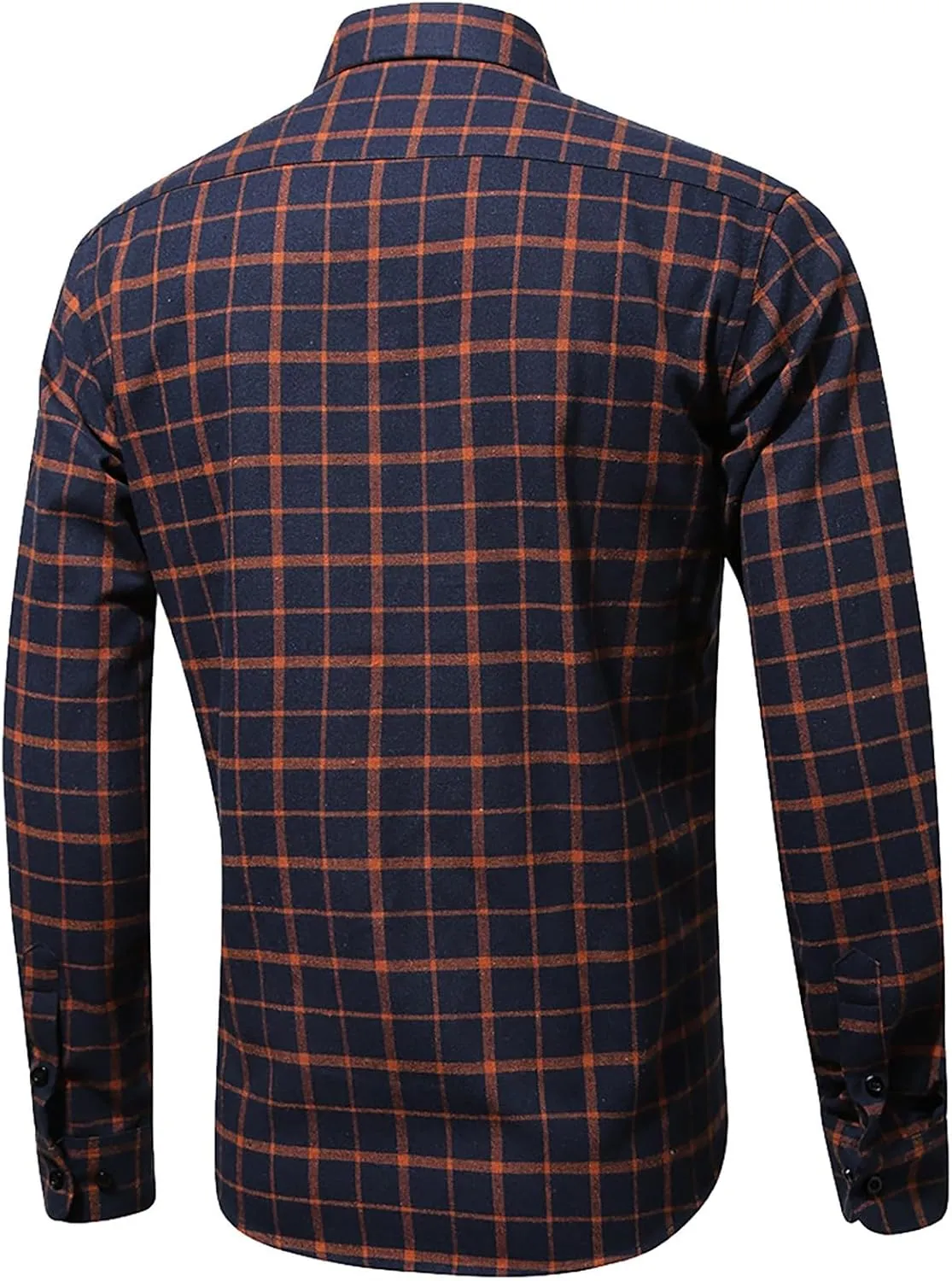 Mens Business Dress Shirt Lightweight Casual Button Down Long Sleeve Shirts Regular Fit Solid Office Work Shirt