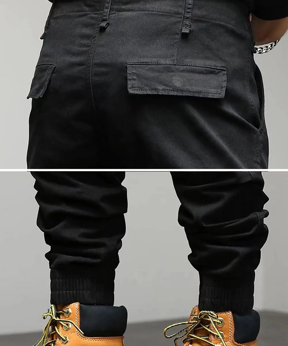 Men's Cargo Trousers,Cargo Pants Joggers with Multi Pockets, Comfortable Combat Trousers for Men