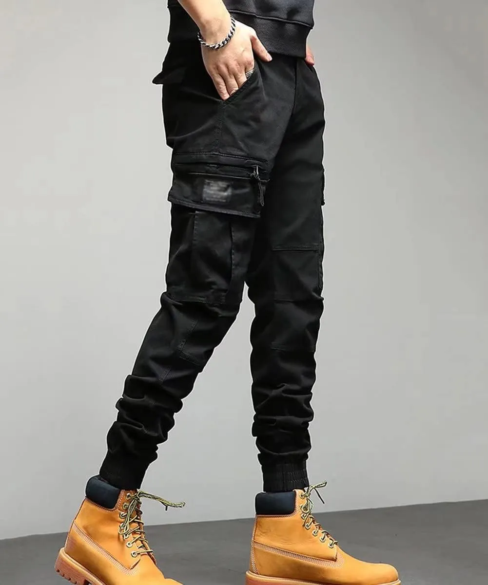 Men's Cargo Trousers,Cargo Pants Joggers with Multi Pockets, Comfortable Combat Trousers for Men