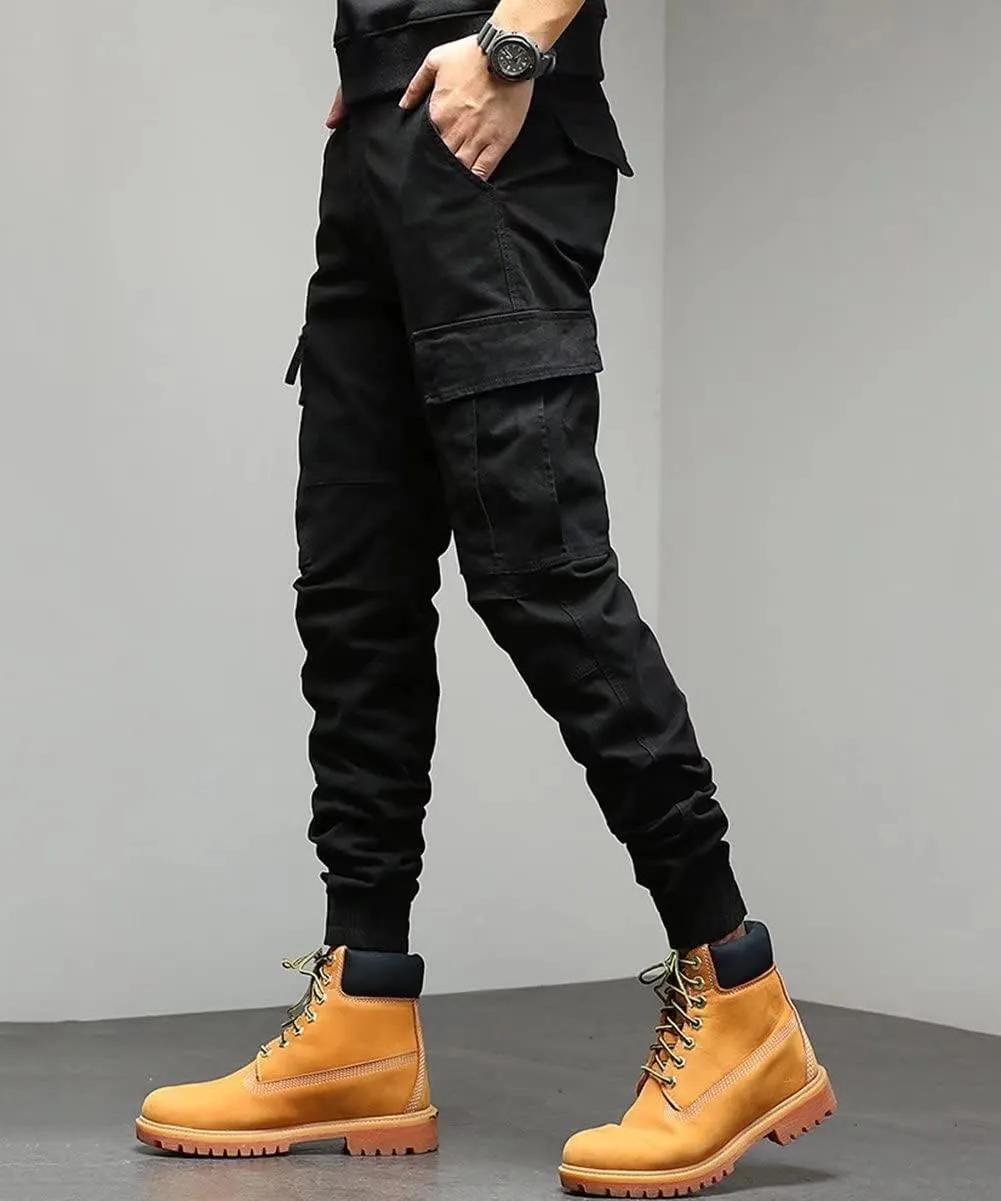 Men's Cargo Trousers,Cargo Pants Joggers with Multi Pockets, Comfortable Combat Trousers for Men