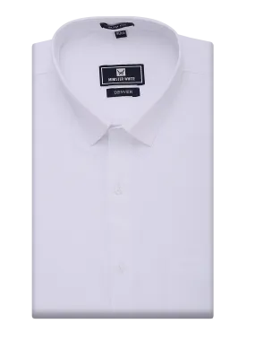 Mens Cotton Slim Fit White Shirt Denver