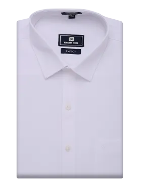 Mens Cotton Slim Fit White Shirt Tycoon