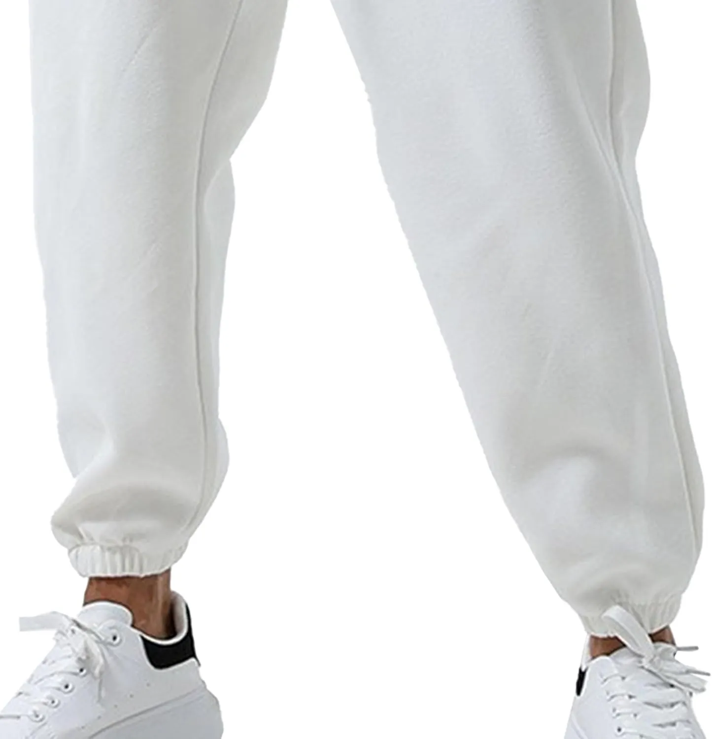 Men's Loose-Fit Gym Sweatpants Workout Jogger Open Bottom Pants Comfortable Breath Sports Trousers