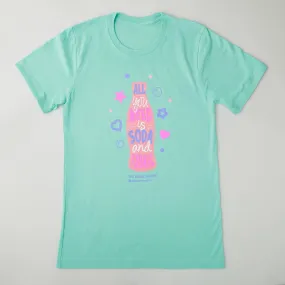 Missouri Star All You Need is Soda and Fabric T-shirt Heather Mint - 3XL