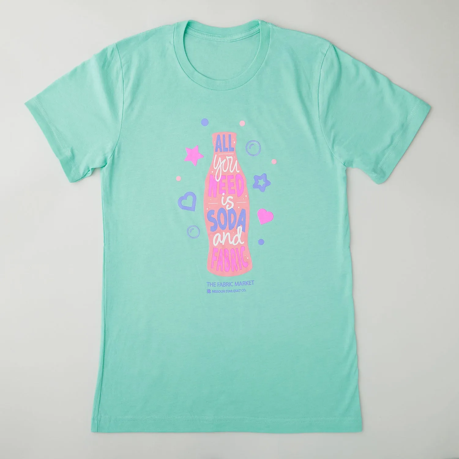 Missouri Star All You Need is Soda and Fabric T-shirt Heather Mint - 3XL