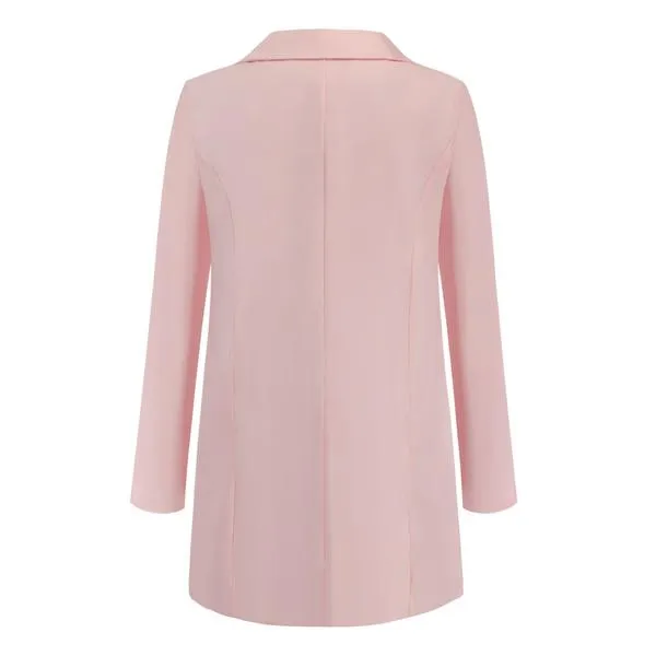 ML Women Blazer Casual Work Office Open Front Blazer Jacket Cardigan Solid Color with Pockets