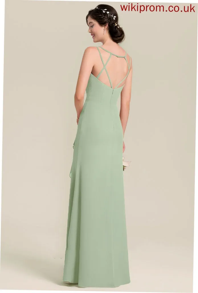 Neckline Length Floor-Length Fabric Embellishment Silhouette A-Line CascadingRuffles Sweetheart Emely Bridesmaid Dresses