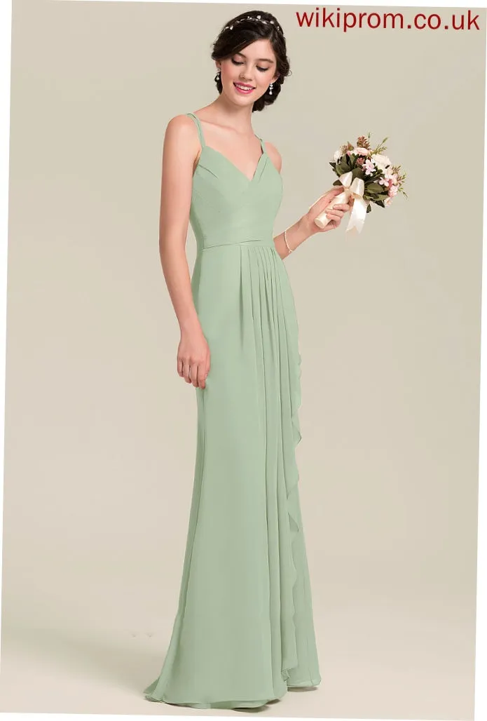 Neckline Length Floor-Length Fabric Embellishment Silhouette A-Line CascadingRuffles Sweetheart Emely Bridesmaid Dresses