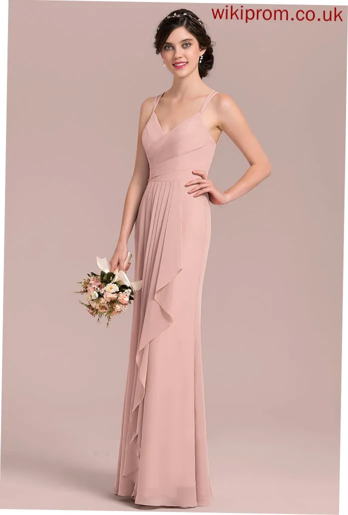 Neckline Length Floor-Length Fabric Embellishment Silhouette A-Line CascadingRuffles Sweetheart Emely Bridesmaid Dresses