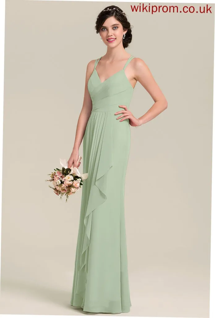 Neckline Length Floor-Length Fabric Embellishment Silhouette A-Line CascadingRuffles Sweetheart Emely Bridesmaid Dresses