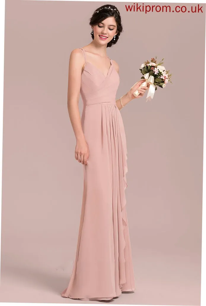 Neckline Length Floor-Length Fabric Embellishment Silhouette A-Line CascadingRuffles Sweetheart Emely Bridesmaid Dresses