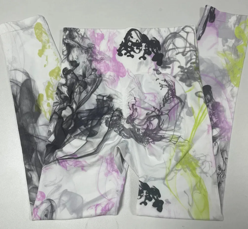New 3D Ink Printing Seamless Leggings Women Gym Yoga Pants