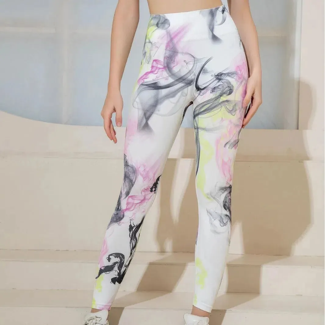 New 3D Ink Printing Seamless Leggings Women Gym Yoga Pants