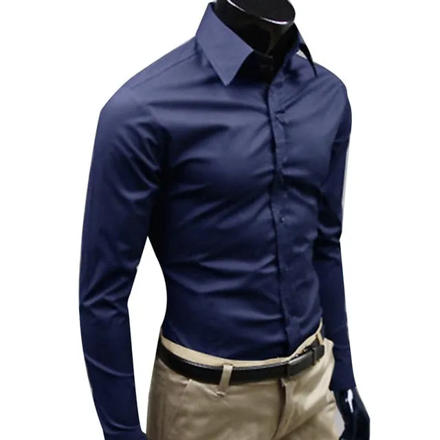 New Argyle luxury men's shirt Business Style Slim Soft Comfort Slim Fit Styles Long Sleeve Casual Dress Shirt Gift For Men