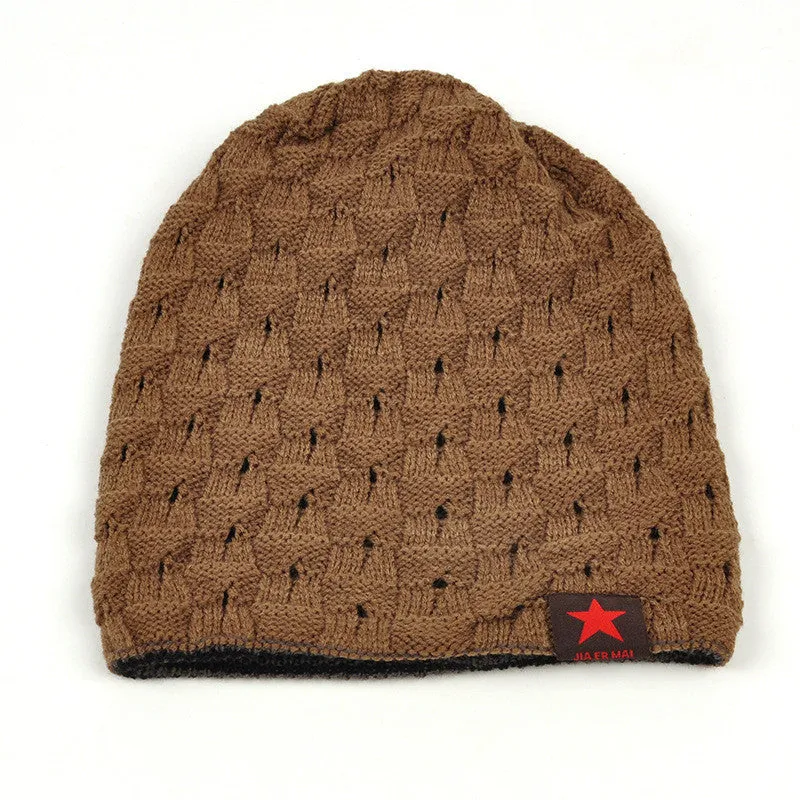 New reversible knitted winter female beanie hat women's warm hats women Chunky Baggy cap